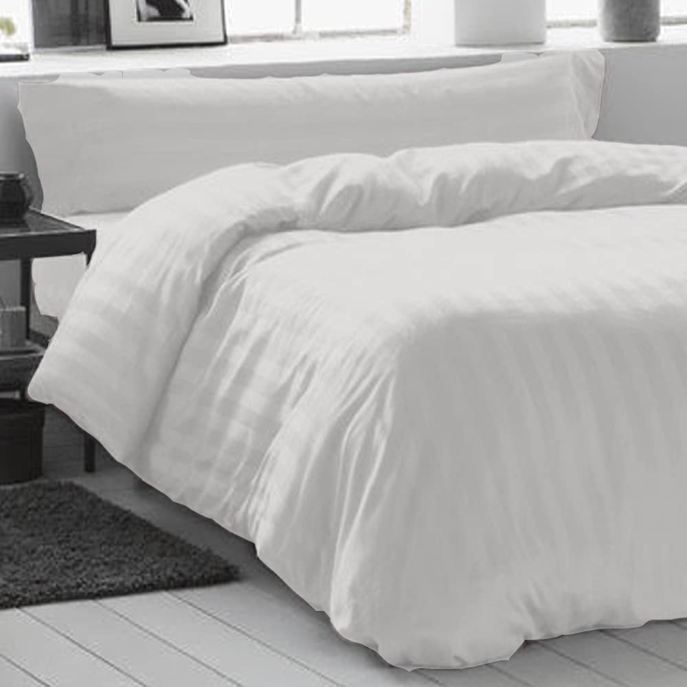 Juego DE SÁBANAS SATÉN Blanco Cotton Organic IHOME Collection (Cama 90 cm.)