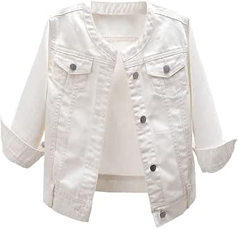 Jeans Jacket Allegra K Women's Button Down Collarless Long Sleeve