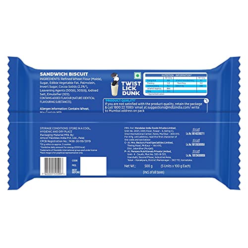 Image of Cadbury Oreo Vanilla Jumbo Pack, 500 g