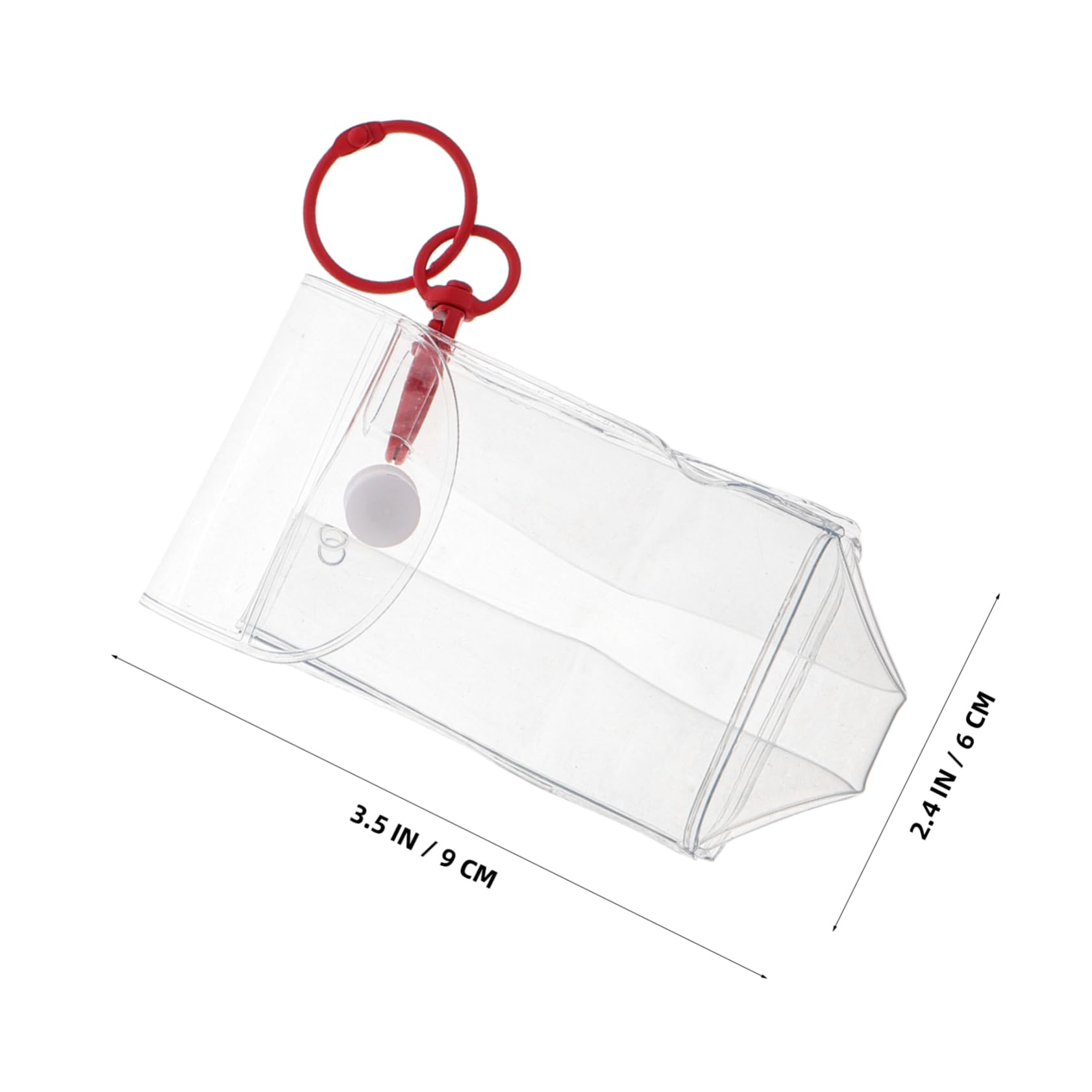 SEWOART 2Pcs Transparent Doll Storage Bag with Keychain PVC Carrying Case for Figures Portable Clear Display Bag for School Travel Stylish Accessory for Collectibles