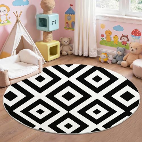 Tapis géométrique lavable en machine pour une chambre de bébé - 8