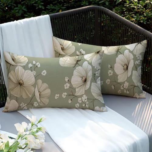 Housse de coussin extérieur imperméable 50x90cm avec zip invisible