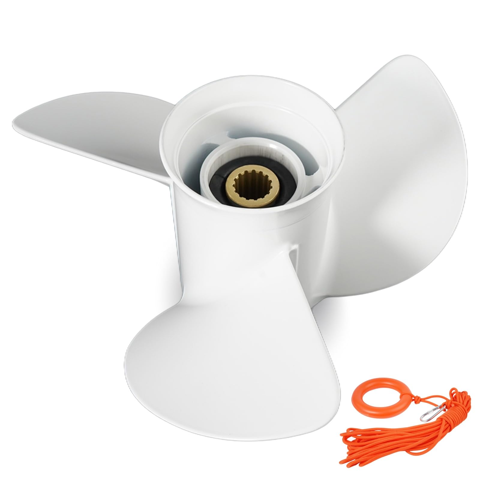 Hélice de aluminio para motor de barco de 13 1/4 x 17 K para motores fueraborda Yamaha 60HP 70HP 75HP 80HP 85HP 90HP 115HP 130HP, 15 dientes, derecha