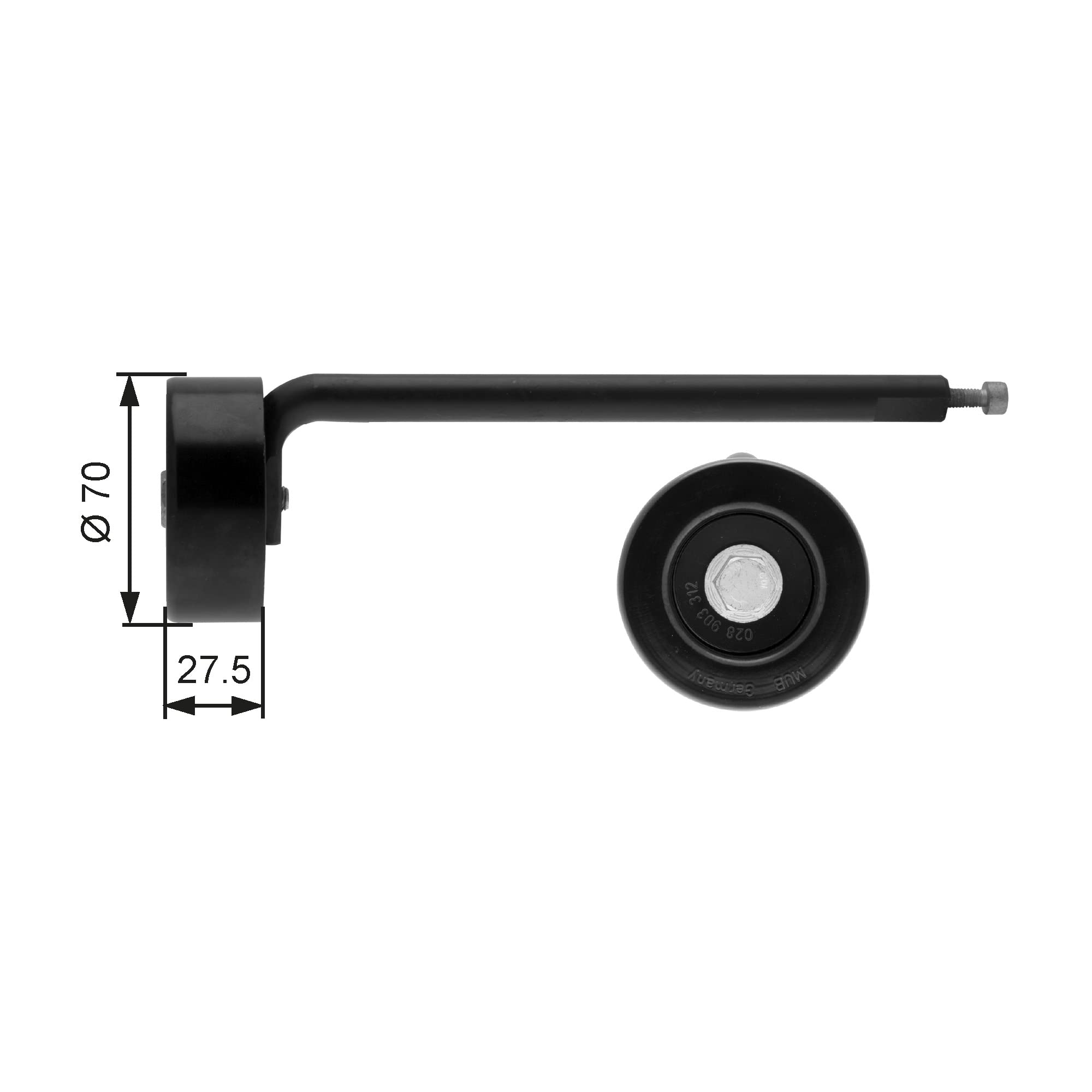 GATES T39088 Tenditore cinghia servizi | Compatibile con: SEAT AROSA, SKODA FELICIA Cube Van, FELICIA I, FELICIA I Kombi, FELICIA I Pick-up, FELICIA II