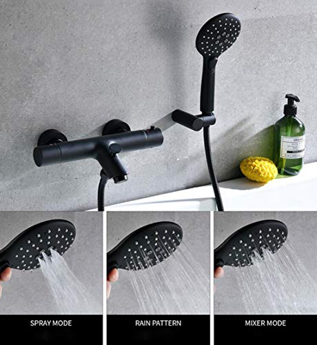 Mitigeur de baignoire thermostatique contre les brûlures d'eau avec ensemble douche - 7