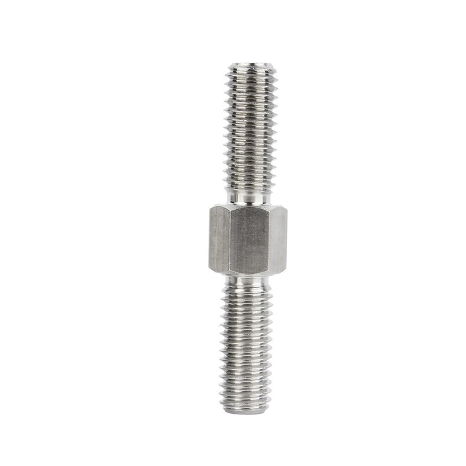 WEKONUMEX Double Ended Stud Nut, Hex Head Left/Right Hand Threaded Rod 304 Stainless Steel M14 M16 Double End Threaded Bar(90mm,M16)