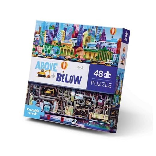 Crocodile Creek Puzzle Stadt 48 Teile Lernspielzeug aus Karton