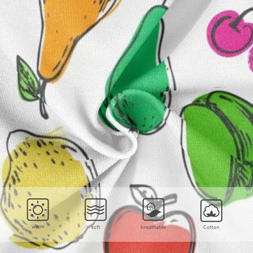 Sketchy Fruits White Girls Underwear Toddlers 2t Cotton Little Girl Panties Personalized Briefs Girls Undies3