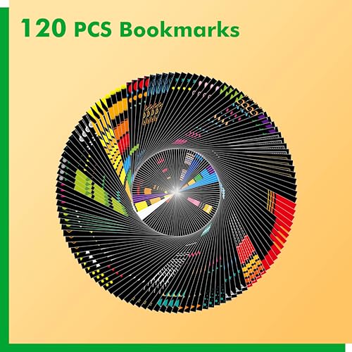 120 PCS Motivational Bookmarks, 30 Designs Double Sided Printing Paper Bookmarks Inspirational Book Markers with PET Film for Primary Middle High Reading Students, Book Lovers (2.4” x 6.1”)