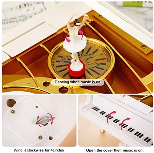 CDIYTOOL Ballerina Zenélő Doboz Mechanikus Zenedoboz Táncos Dekoráció Vintage Ajándék