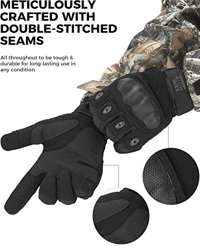 Image of KEMIMOTO Tactical Gloves for Men, Touchscreen Motorcycle Gloves with Hard Shell & Palm Padding for Sports Motorcycle Cycling Tactical Airsoft Paintball Hunting Hiking Camping Climbing