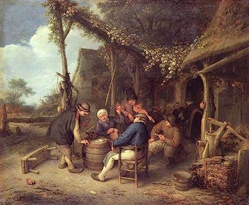 Art Tableau After Work à la campagne pour un salon chaleureux - Toile Van Ostade 60x90cm