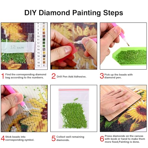 KTHOFCY Kits de pintura de diamante 5D DIY para adultos iniciantes, bandeira americana, equipamento