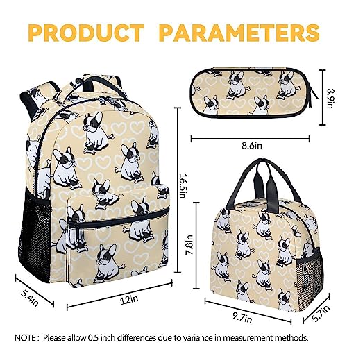CUSPCOD French Bulldog Backpack Set