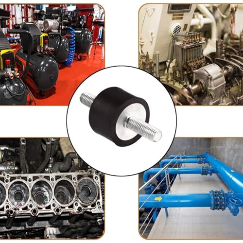 Fairedear Silentblock M8 30 x 20 Anti-Vibrations-Gummipads für Luftkompressoren, Dieselmotoren, Benzin-Wasserpumpen (M8 x 23) 4St