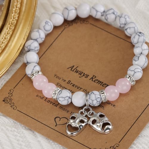 Image of HUTIMY Theatre gifts for women students friends funny Thespian Drama Themed Jewelry Actress bracelet
