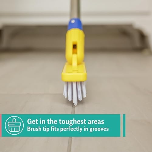 Miniatura 5 de CHOMP Limpiador de lechada e iluminador, potente limpieza de suelos de azulejos, para duchas, baños y cocinas, incluye un cepillo limpiador de