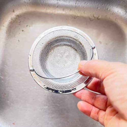 Colador para desagüe de fregadero de acero inoxidable 4.3 pulg miniatura 5
