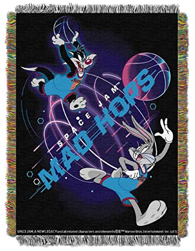 Northwest Space Jam Woven Tapestry Throw Blanket, 48' x 60', Mad Hops