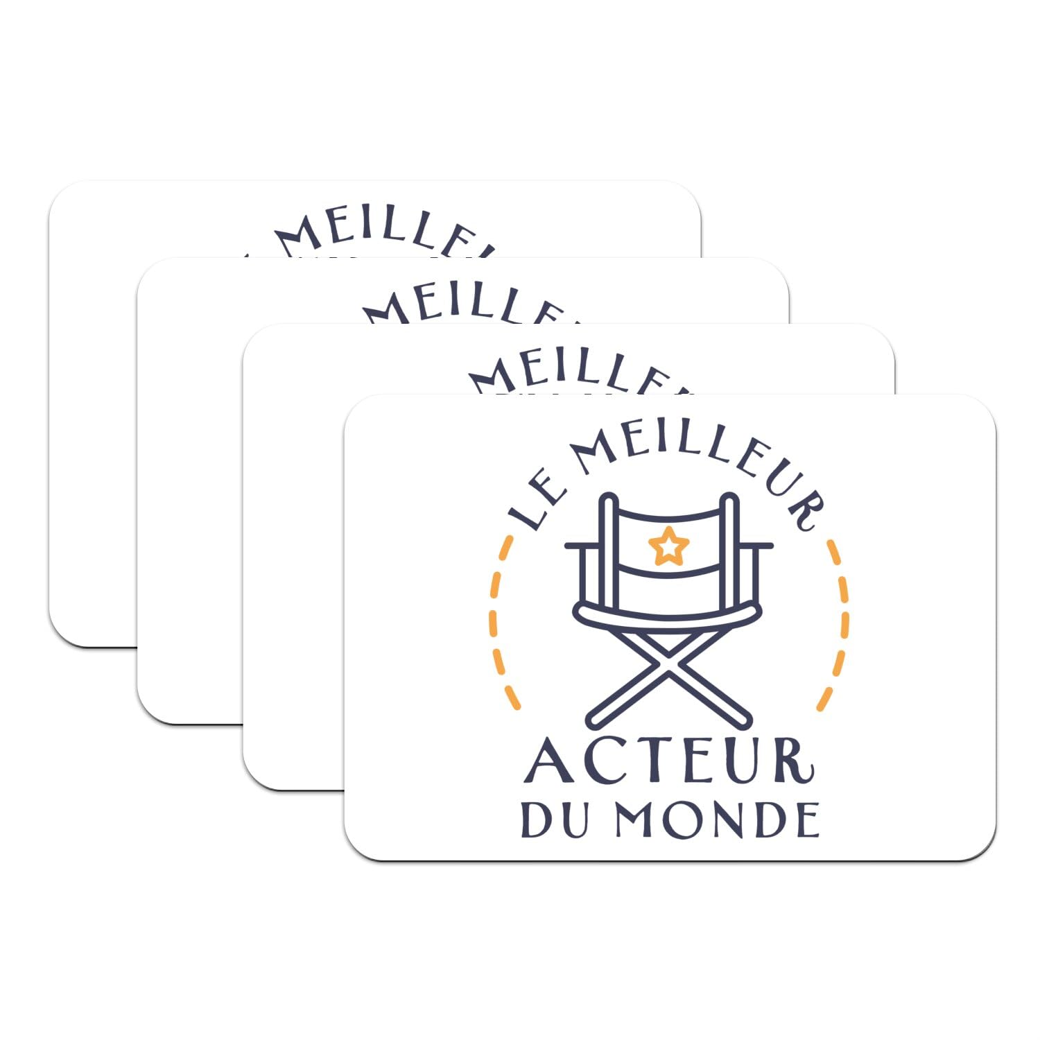 Sets de table caoutchouc blanc 39,5x28,5 cm antidérapants et lavables