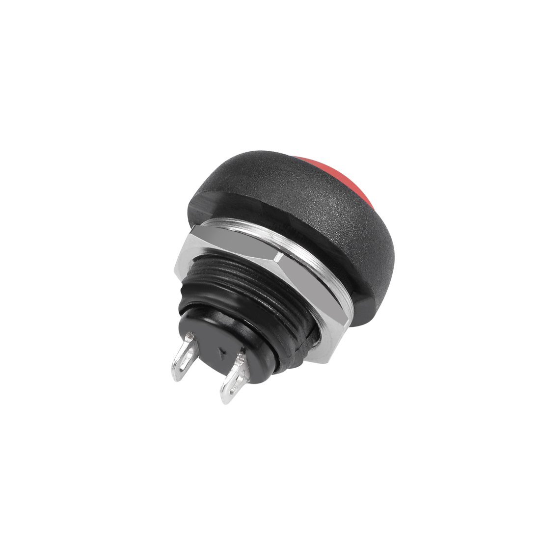 10 Pezzi Interruttori Pulsanti Quadrati 12mm Rosso - SPST NO Momentaneo, Uxcell PBS-12B - Foto 2