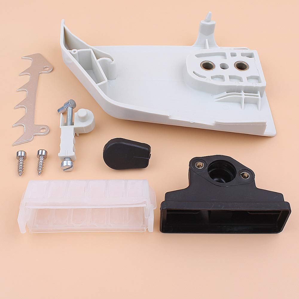 Cubierta de embrague Filtro de aire Bumper Spike Kit tensor de cadena compatible con STIHL MS250 MS230 MS210 021023025 Repuestos de motosierra 1123640 1705