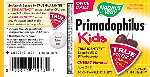 Nature's Way Primadophilus Kids Cherry Probiotic Chewables #TOP23