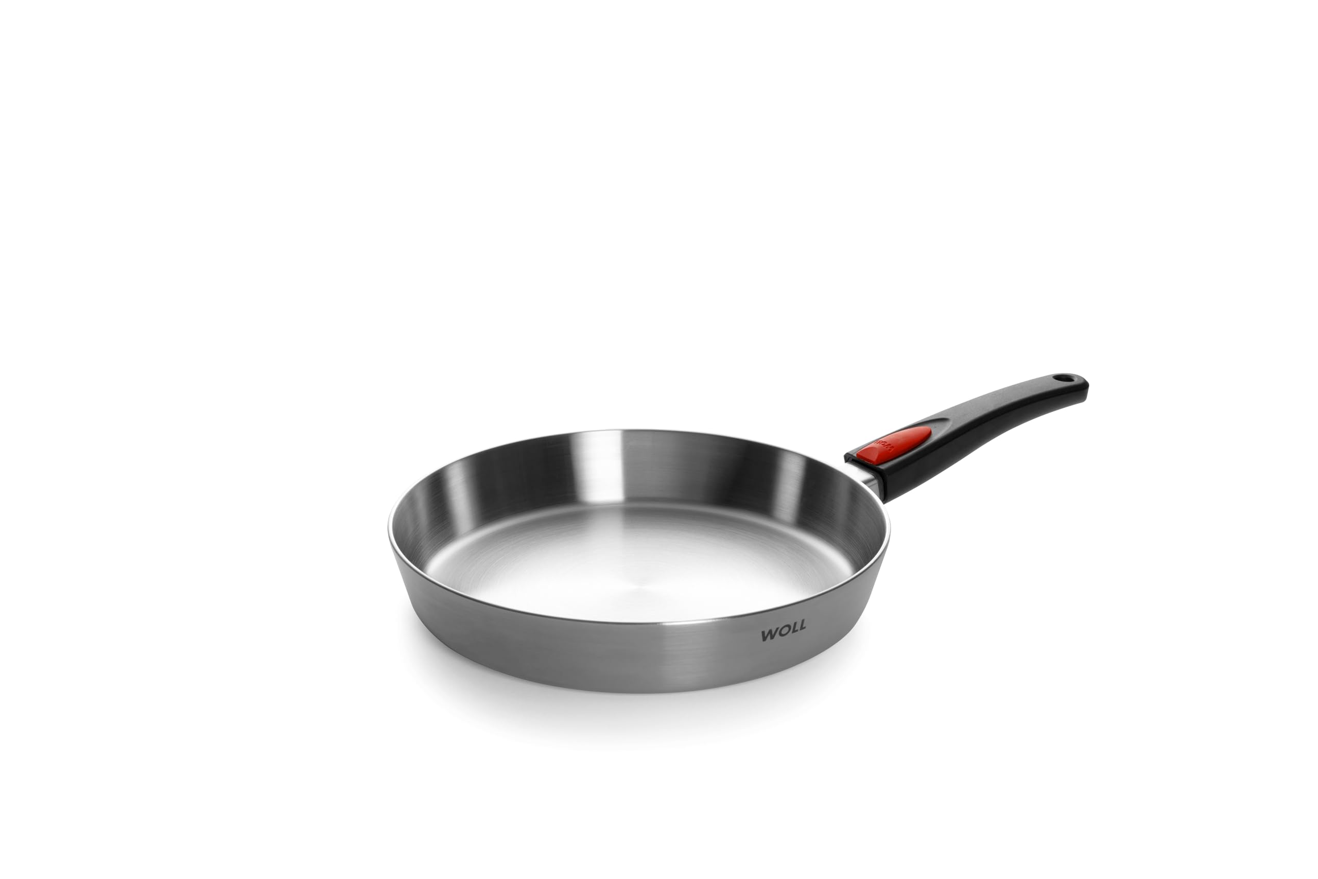 Woll – Concept PRO poêle Ø 28 cm inox, hauteur 5 cm – induction – tous feux – compatible four jusqu’à 220 °C – argenté