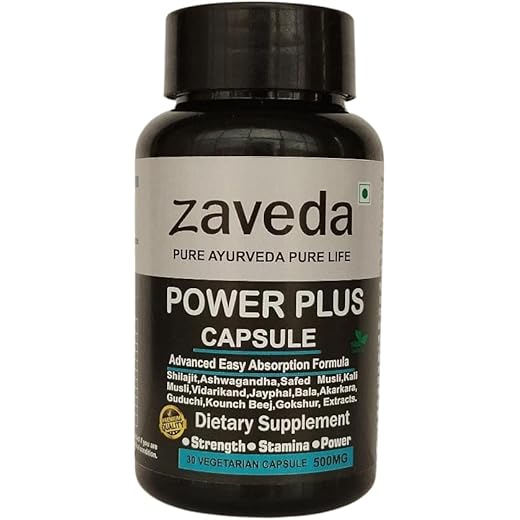ZAVEDA Power Plus Ayurvedic capsules for Men Shilajit Ashwag