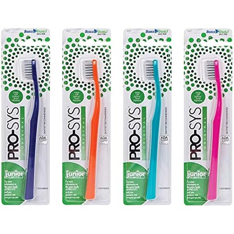 PRO-SYS® Kids Toothbrush (Colorful 4-Pack) - Made with Soft Dupont® bristles (Ages 8-12) Cover