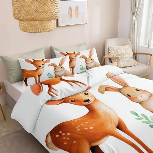 Housse de couette 140x200 microfibre brossée Douce Blanc - 4