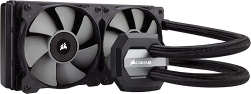 CORSAIR Hydro Series H100i v2 AIO - Enfriador de CPU líquida, radiador de 9.449in, ventiladores PWM duales de 4.724in, iluminación RGB avanzada y