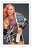 Becky Lynch Signed 12x8 Inch Photo Print Pre Printed Signature Wrestling Diva Autograph Gift Artwork, Wall Art