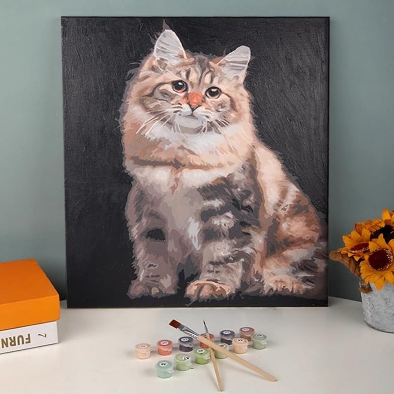 Peinture par numéro chat personnalisé pour immortaliser votre félin