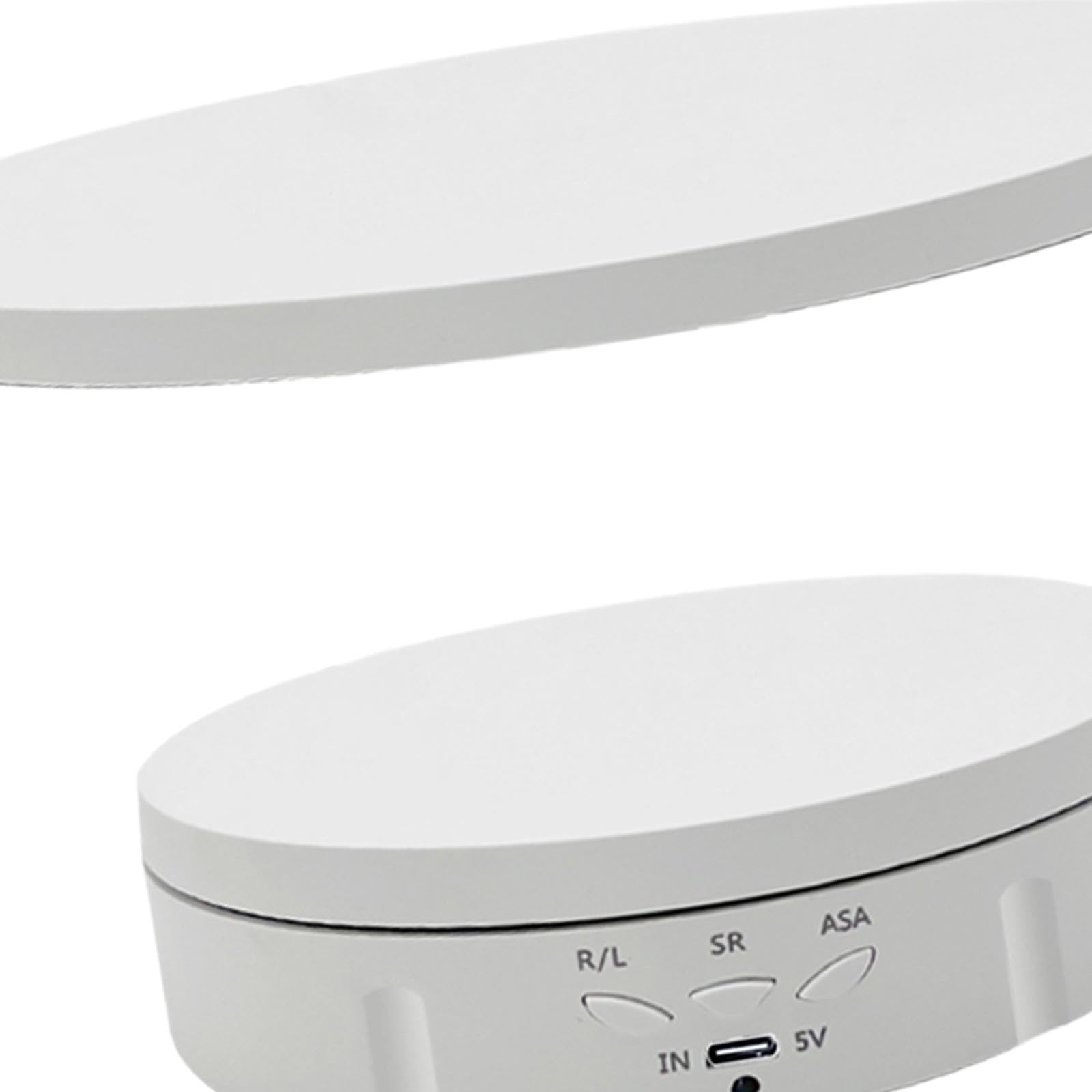 Fenteer Soporte Giratorio para Fotografía con Control Remoto Y Velocidad Ajustable. Plato Giratorio Eléctrico para Exhibición de Pasteles Y Otros Productos, Blanco, Individual