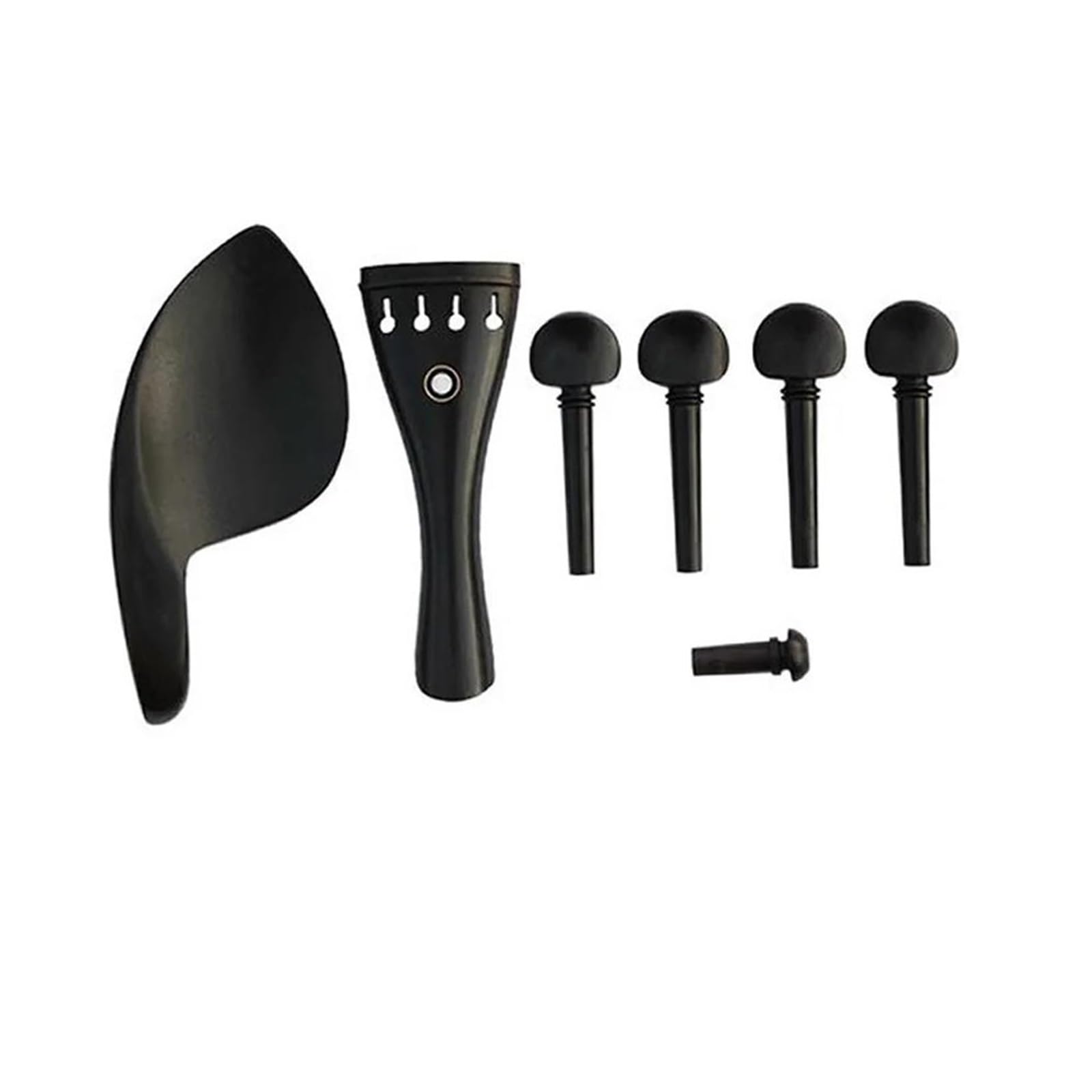 1 Zestaw Hebanowych Kołków Do Strunnika Skrzypcowego Podpórek Pod Brodę Płytek Dociskowych Sworzni Pokręteł Akcesoriów Pełnego Rozmiaru(Type2)