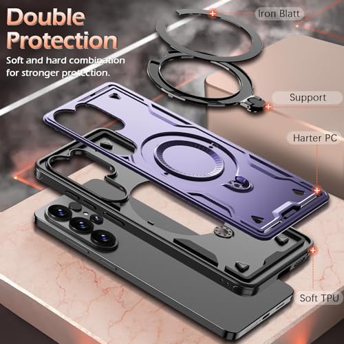 Image of for Samsung Galaxy S26 Ultra Case Magnetic with stand, with Mag-Safe, with Screen Protector, Wireless Charging, Shockproof for Samsung S26 Ultra 5G Phone Case, Ring Holder Cover for Samsung S26 Ultra