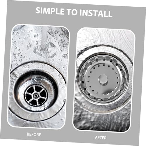 Colador para lavabo de cocina jojofuny acero inoxidable miniatura 4