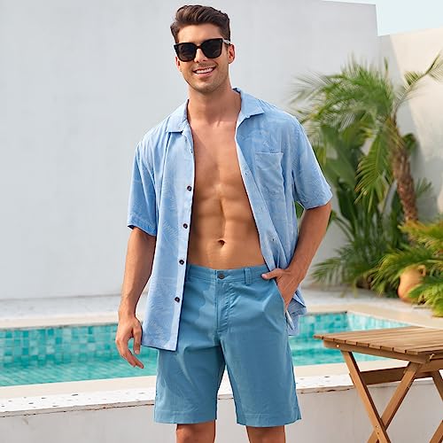 Mens Hawaiian Shirts Silk Botton Down Short Sleeve Shirts Tropical Casual Beach Shirt Camp Shirts4
