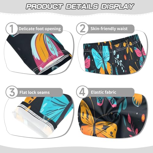 Toddler Girls Leggings Printed Yoga Pants Leggings Orange Blue Yellow Butterfly for Kids3