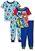 PJ Masks Toddler Boys' Bedtime Heroes 4-Piece Cotton Pajama Set, Blue Night, 3T