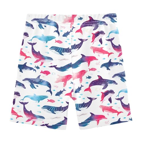 Charming Cartoon Whale Prints Girls Shorts Elastic Waist Sports Shorts Girls Leggings Pants for 4-10 Years2