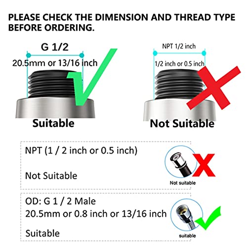 Kitchen Faucet Sprayer Head Replacement, 3 Modes Kitchen Sink Faucet Replacement Parts,Pull Down Faucet Sprayer Head Nozzle,Polished Chrome #TOP5