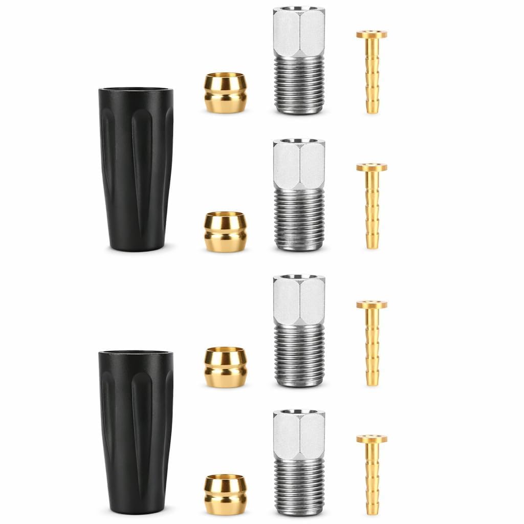 Alomejor Olive Hydraulic Disc Brake Bleed Kit, Easy Installation Reliable Performance Mountain Bike Cable Hose Set Connector Insert For Cyclists Mechanics Mountain Biking Road Bikes