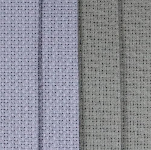 Image of KCS 4 /6 pc of 12 inch x 18 inch(30cmx45cm) 16 Count Cotton Aida Cloth Cross Stitch Fabric (4 pc,Light Steel Grey+Medium Grey)