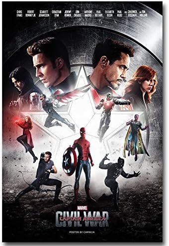 Amazon Co Jp キャプテン アメリカ3南北戦争新スーパーヒーロー映画のアートシルクのポスター24x36インチ 並行輸入品 ホーム キッチン