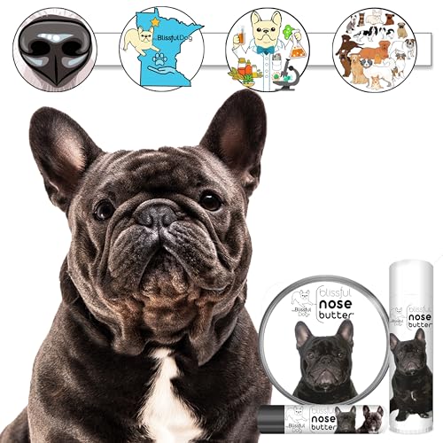 Image of The Blissful Dog French Bulldog Brindle Nose Butter, Versatile Dog Nose Balm for Dry Nose, Handcrafted Nose Moisturizer, Easy-to-Apply Dog Essentials, Unscented, 0.15 oz.