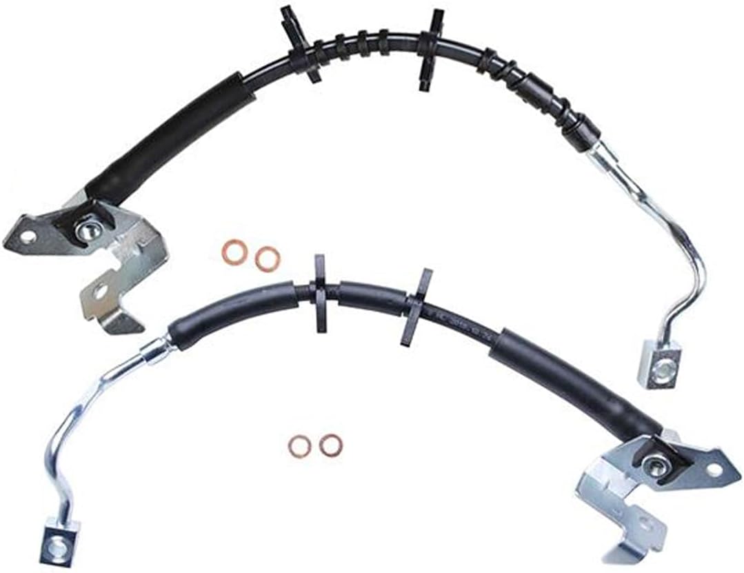‎A-Partrix Front Brake Line Hose, 2PC Front Break Hydraulic Hose Kit Brake Lines Replacement fits F-150 2008 2007 2006 2005 fits Lincoln Mark LT 2008 2007 2006
