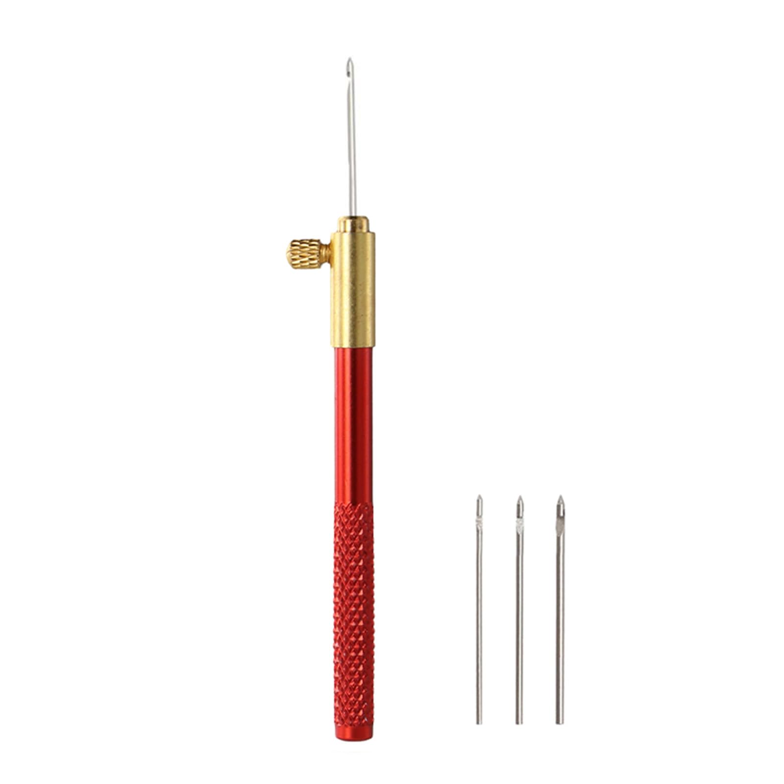 Jazuaiao Embroidery Beading French Crochet Hook with 3 Bead Sewing Knitting Tools Crochet Hooks for Crocheting