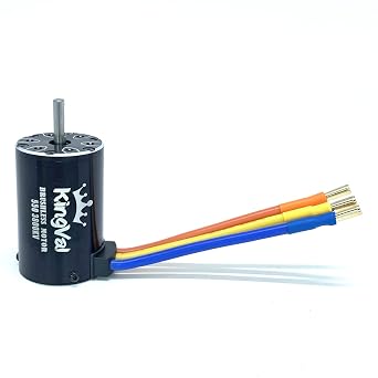 KingVal 550 3800KV Sensorless Brushless Motor 5mm Shaft, High Torque 4-Pole Motor Compatible with 1/10 Scale RC Car, Short Course Truck, Monster Truck, Traxxas Slash 4x4, ARRMA Senton, Granite